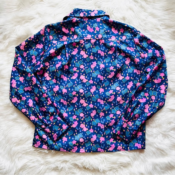 New! Rare THE MARC JACOBS Logo Floral Silk Blouse Button-Up Shirt - Picture 4 of 6